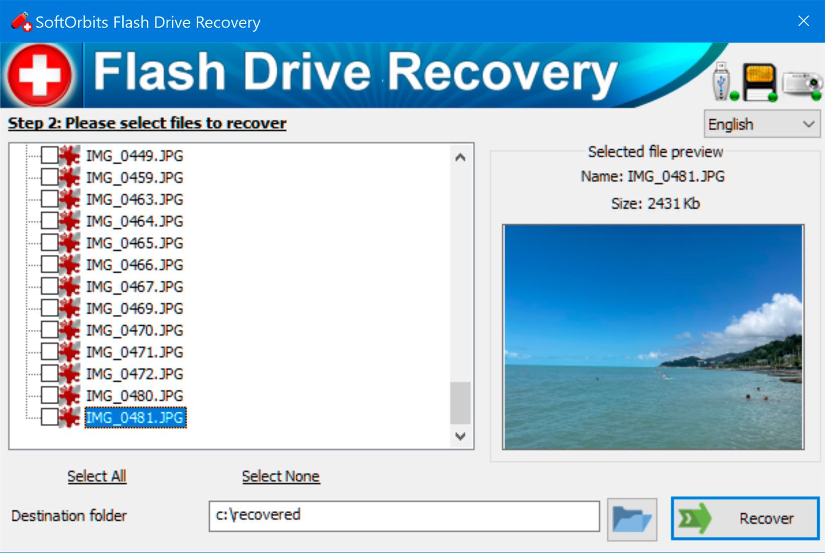 SoftOrbits Flash Drive Recovery Capture d