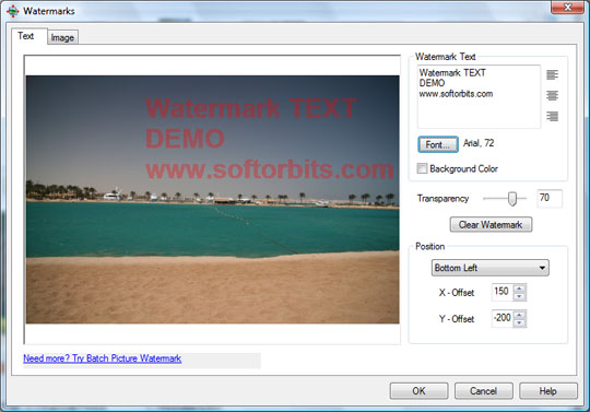 add text watermarks to image