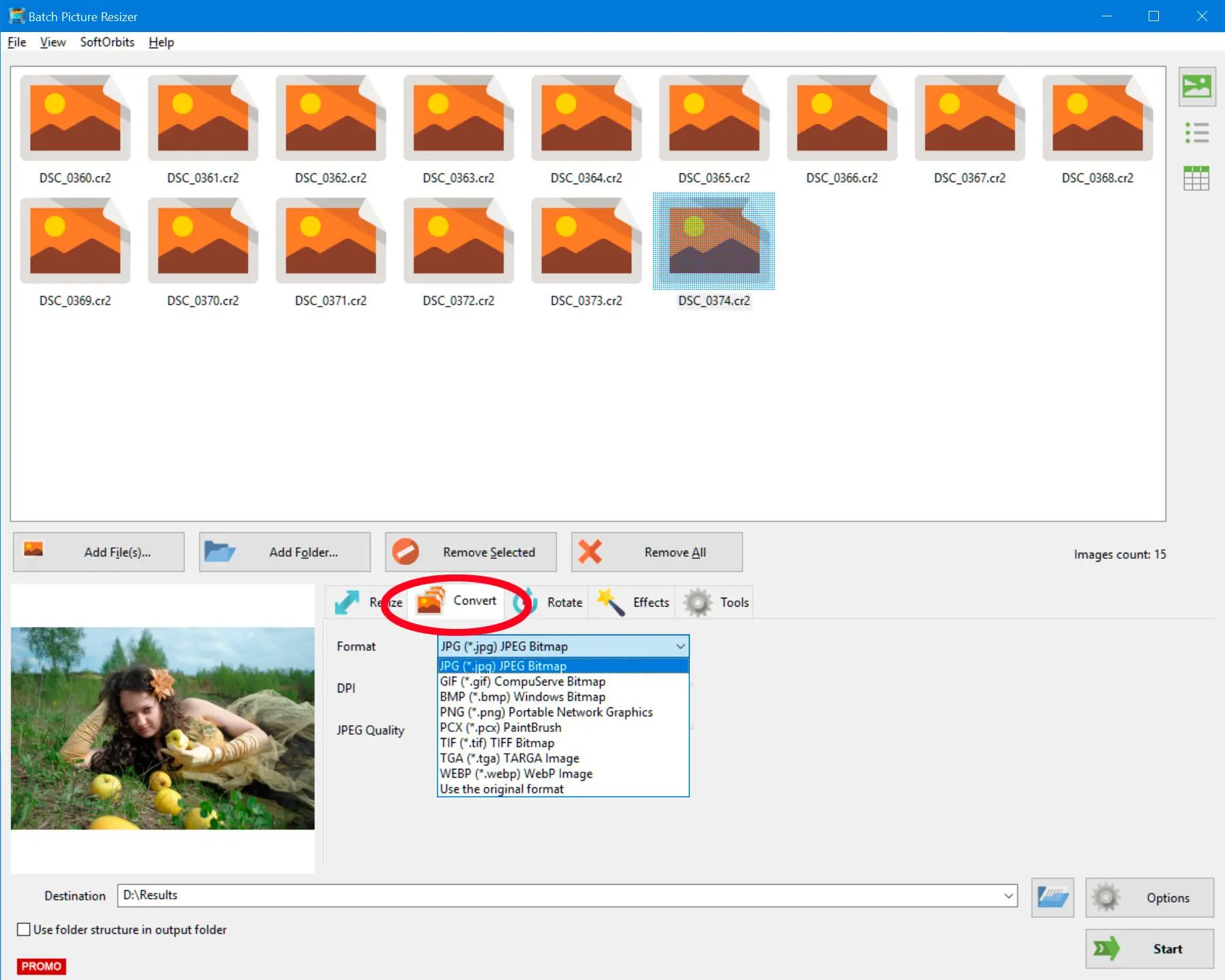 Logiciel professionnel de photo numérique SoftOrbits..