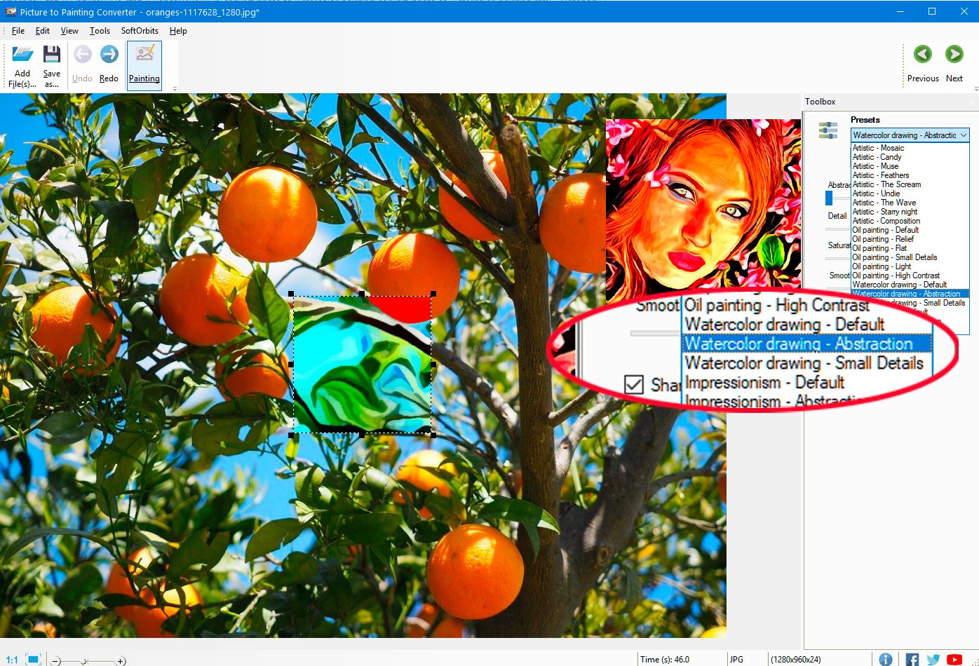 SoftOrbits Picture to Painting Converter - Captures d