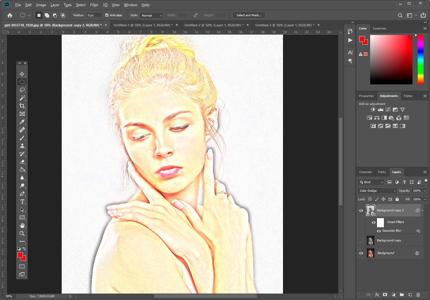 Photoshop:Ajoutez la couleur..