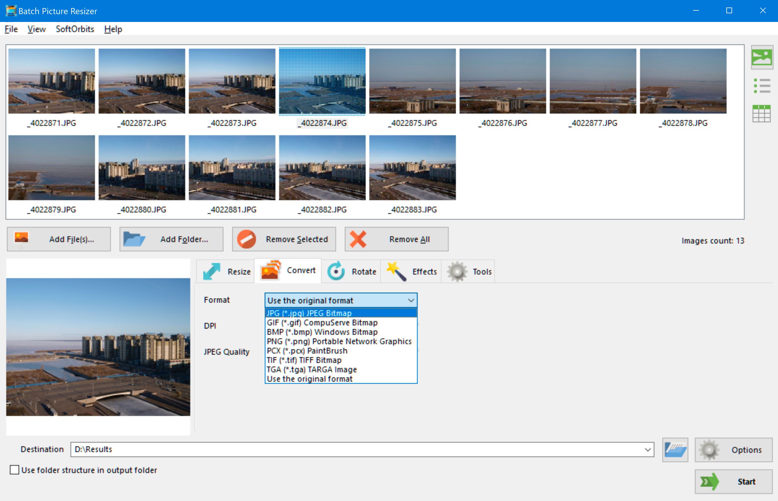 Batch Picture Resizer Capture d