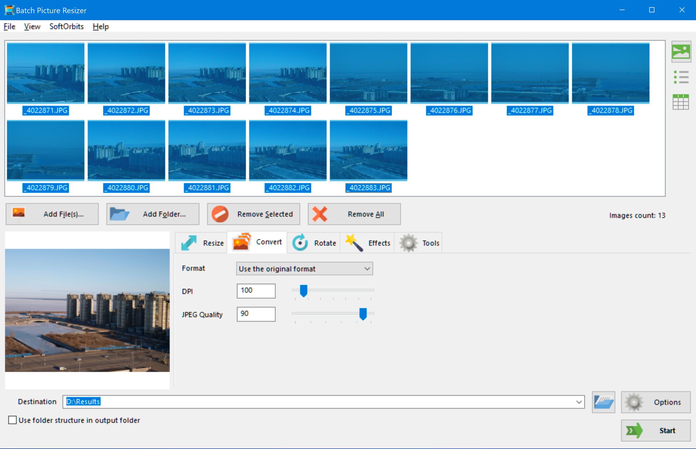 Mode Batch pour convertir des WebP en JPG..
