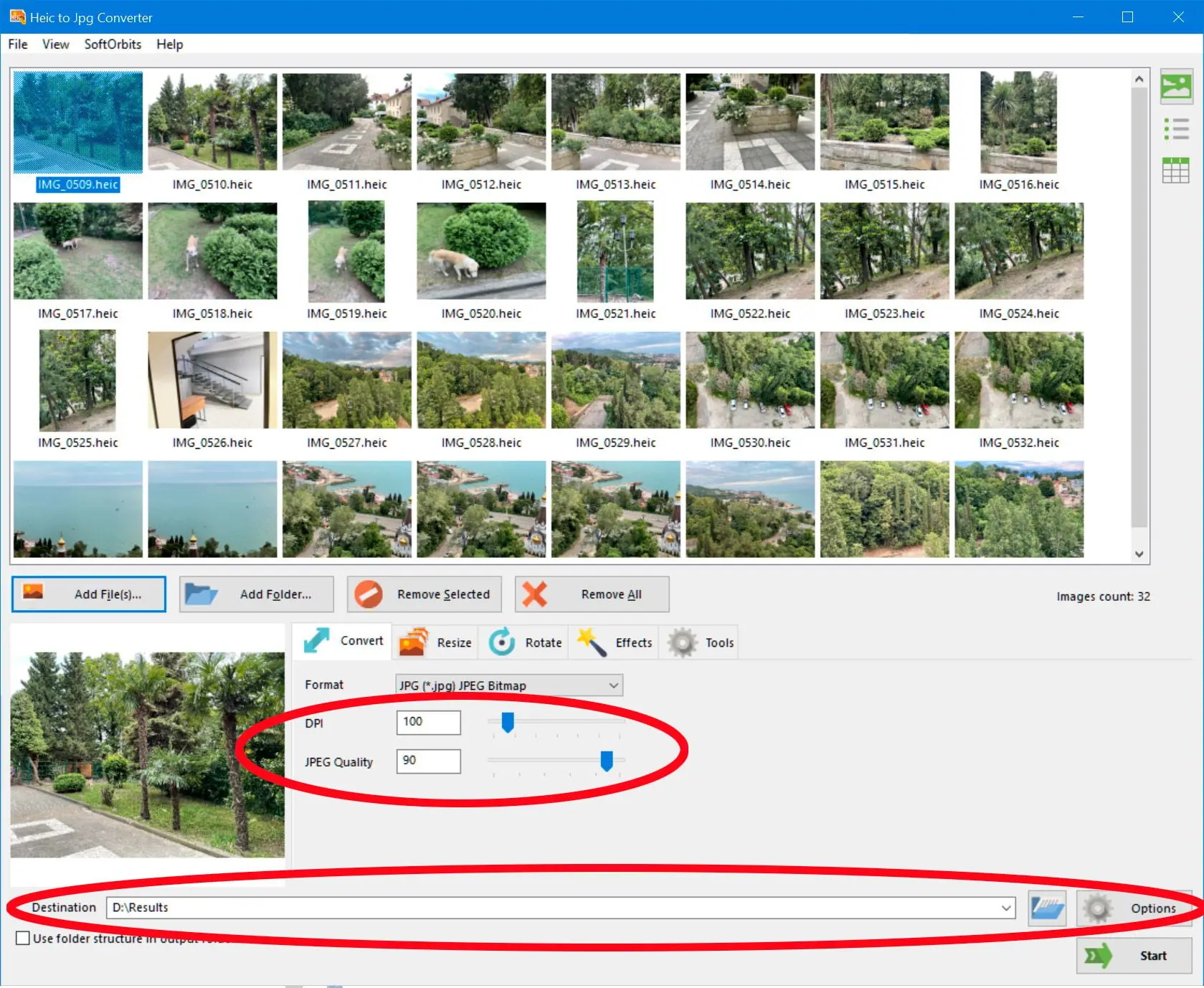 Dossier de destination..