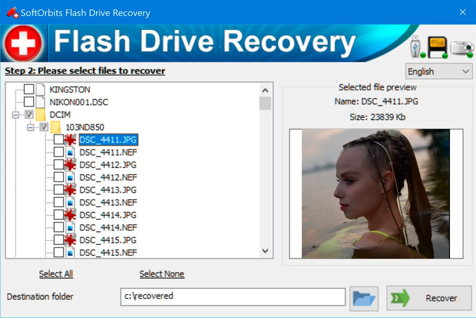 SoftOrbits Flash Drive Recovery Capture d