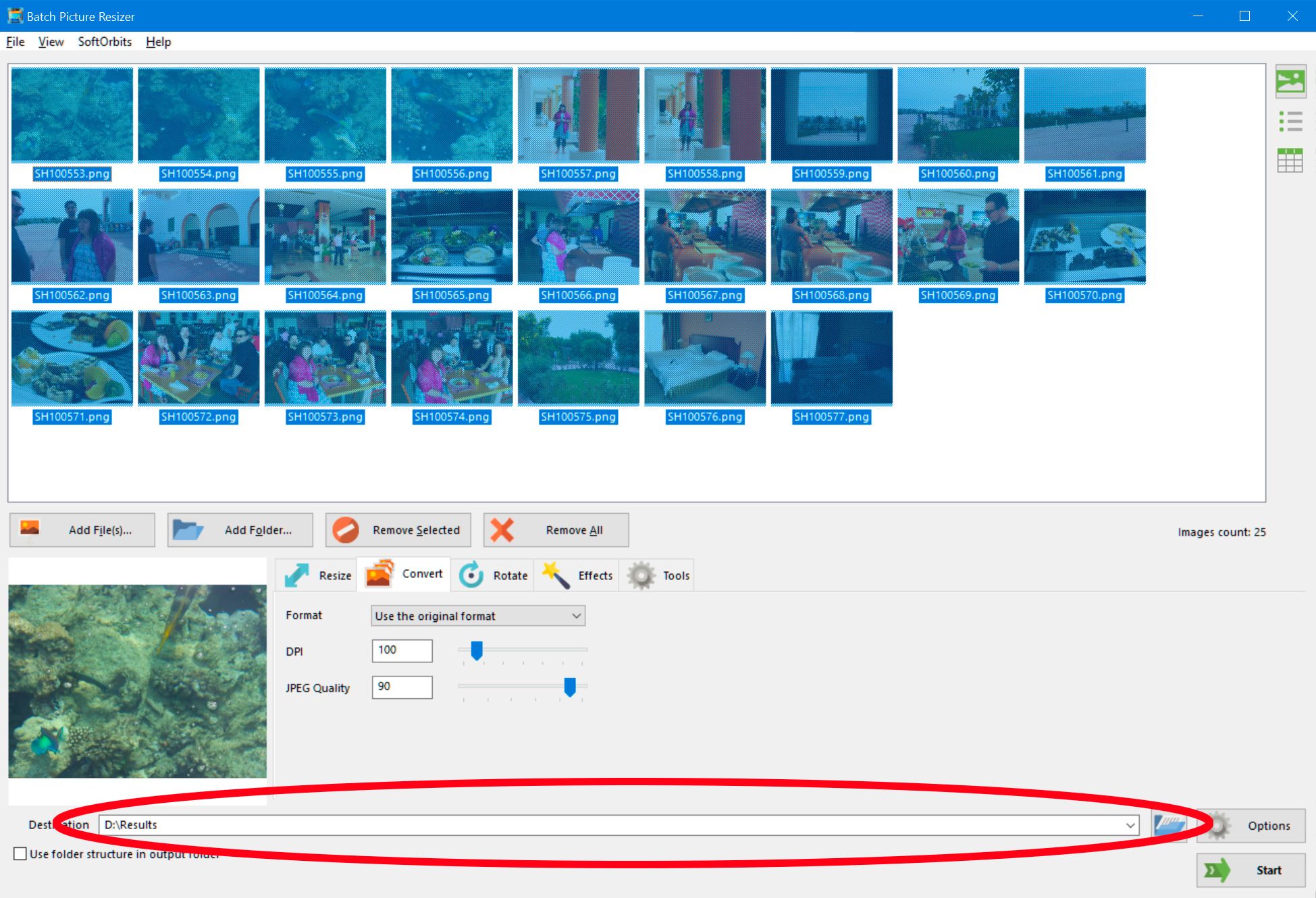 Destination folder PNG To JPG Converter Program..