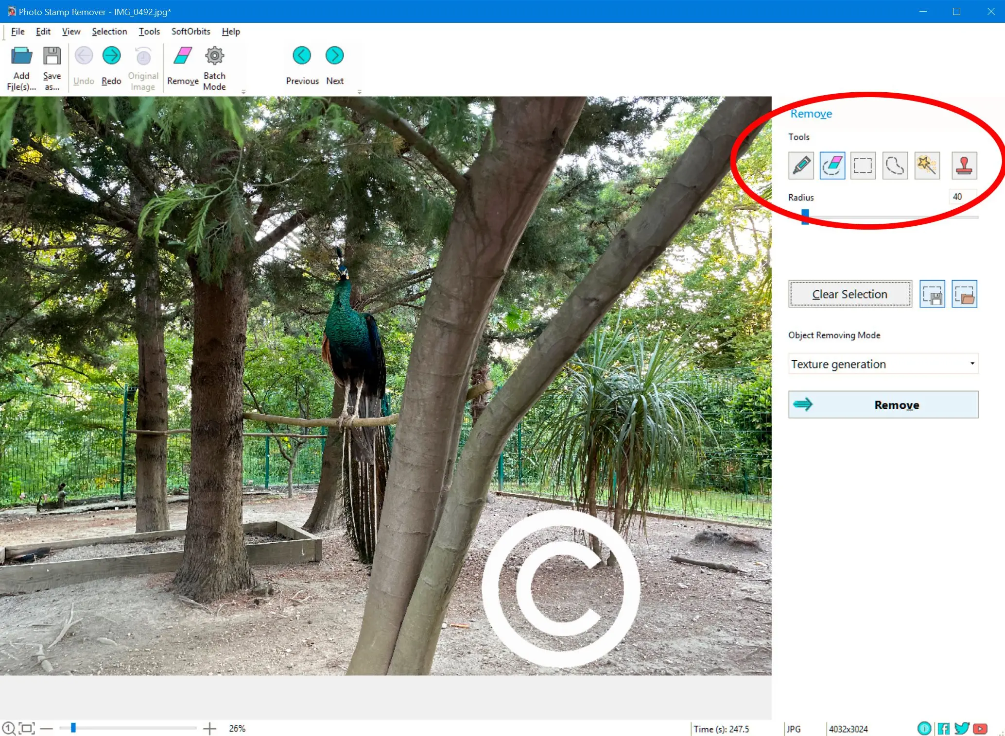 Supprimer le copyright de l