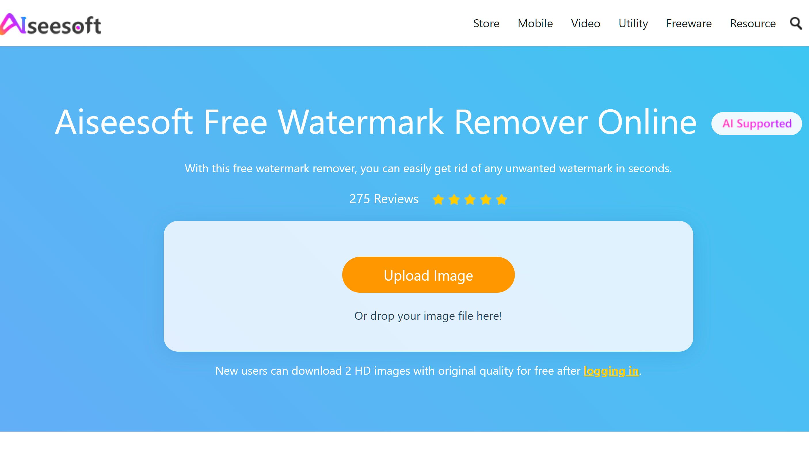 Free online watermark remover..