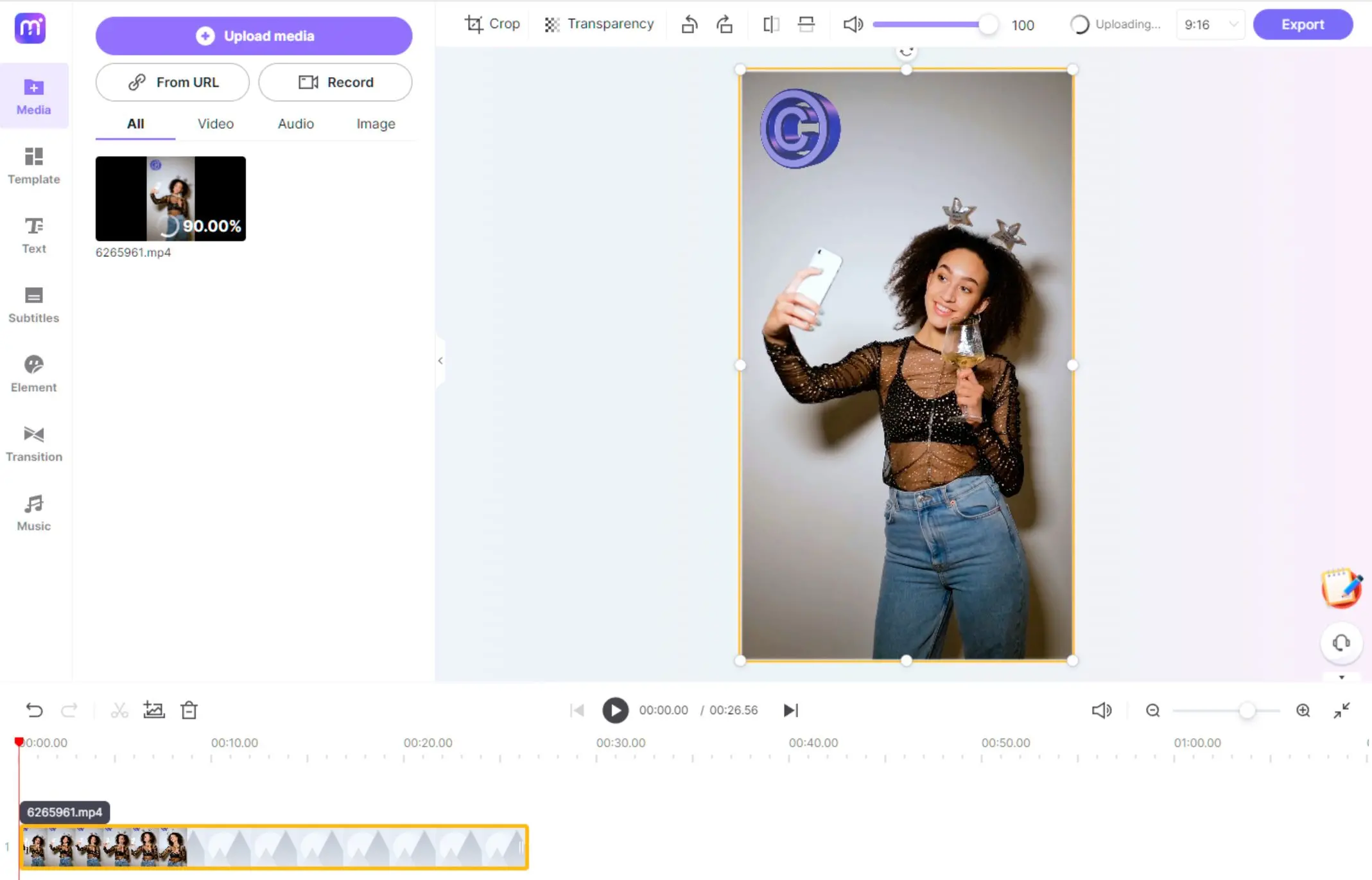 Sélectionner la vidéo dont on souhaite supprimer le filigrane en ligne..