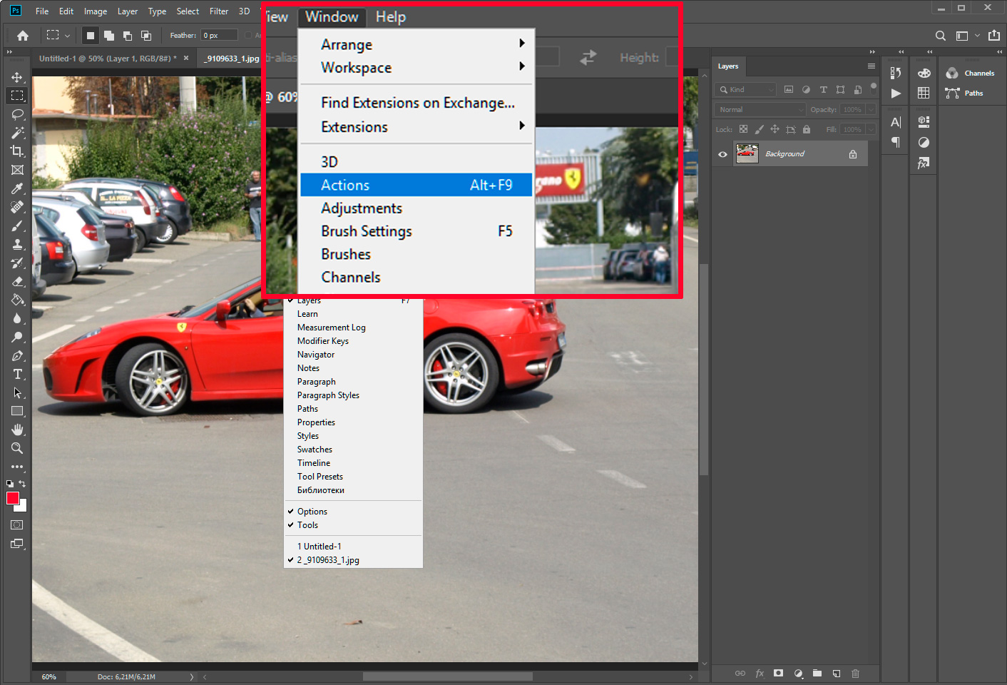Photoshop - Créer une action pour redimensionner plusieurs images.