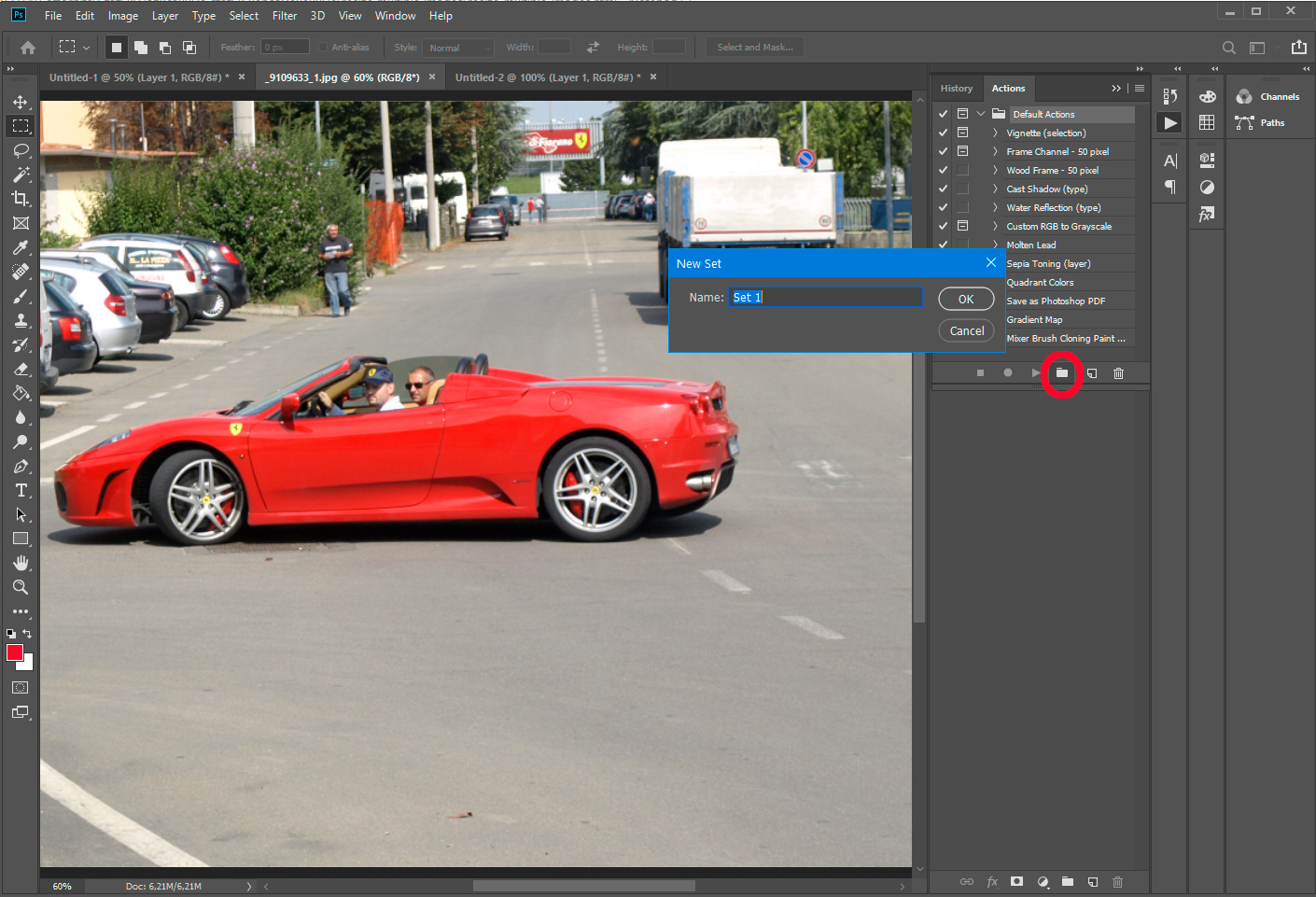Photoshop - créer un ensemble.