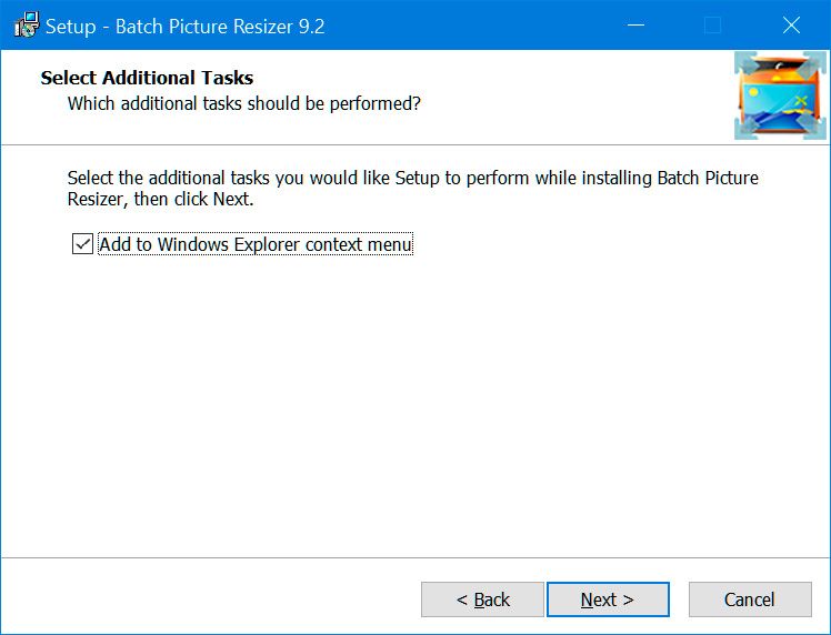 Batch Picture Resize installation..