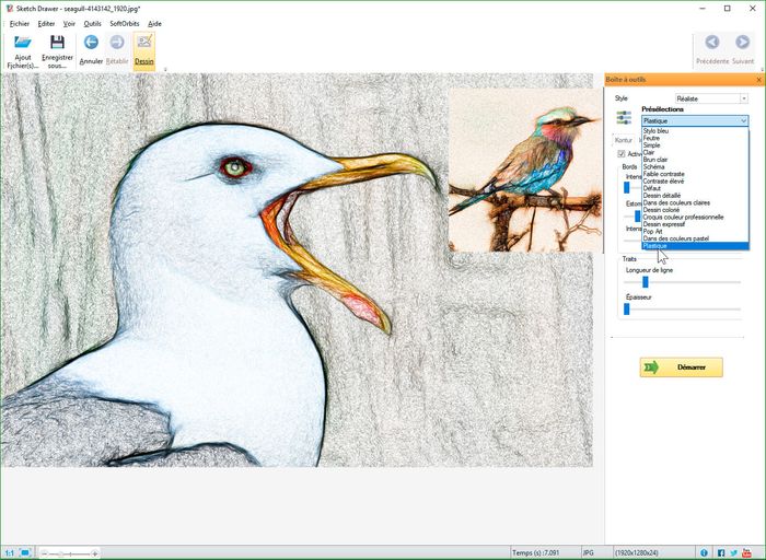 Transformation de photo en dessin - SoftOrbits Captures d écran. Transformation de photo en dessin - SoftOrbits Captures d écran.