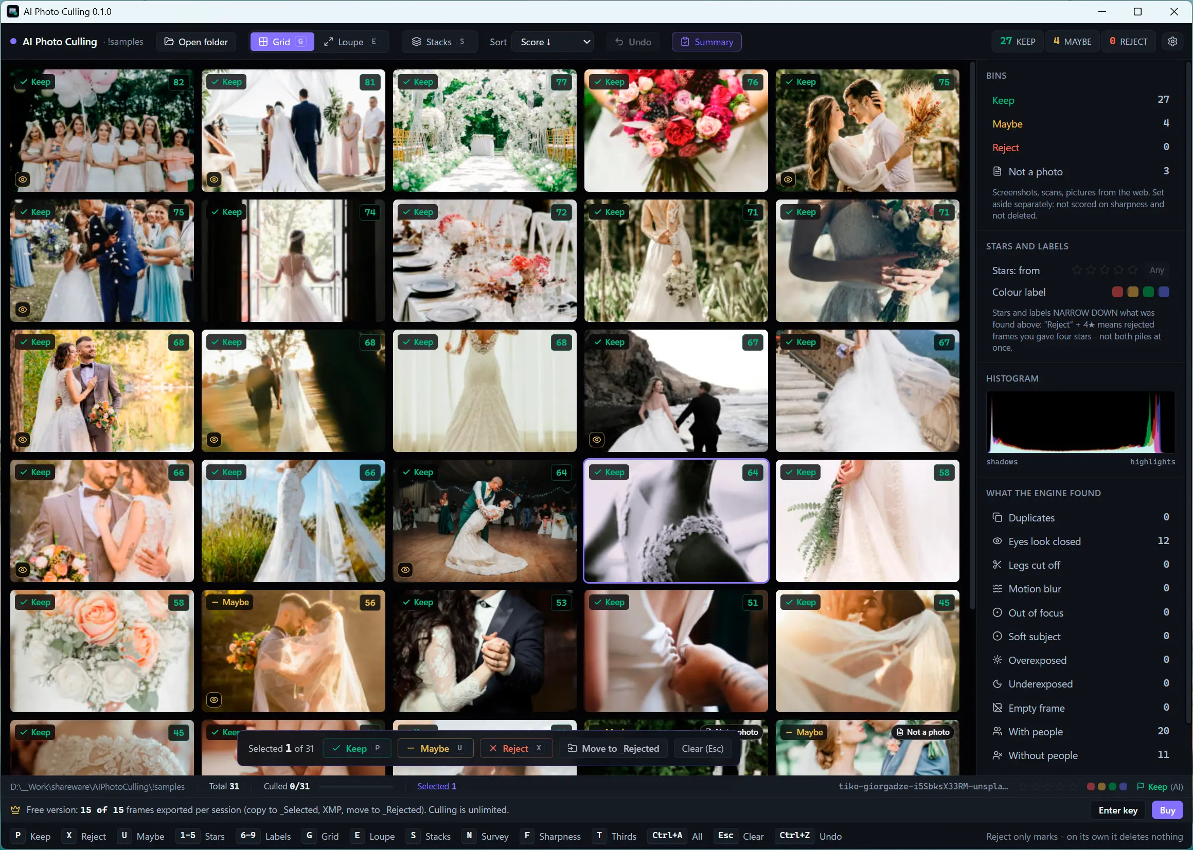 AI Photo Culling Capture d