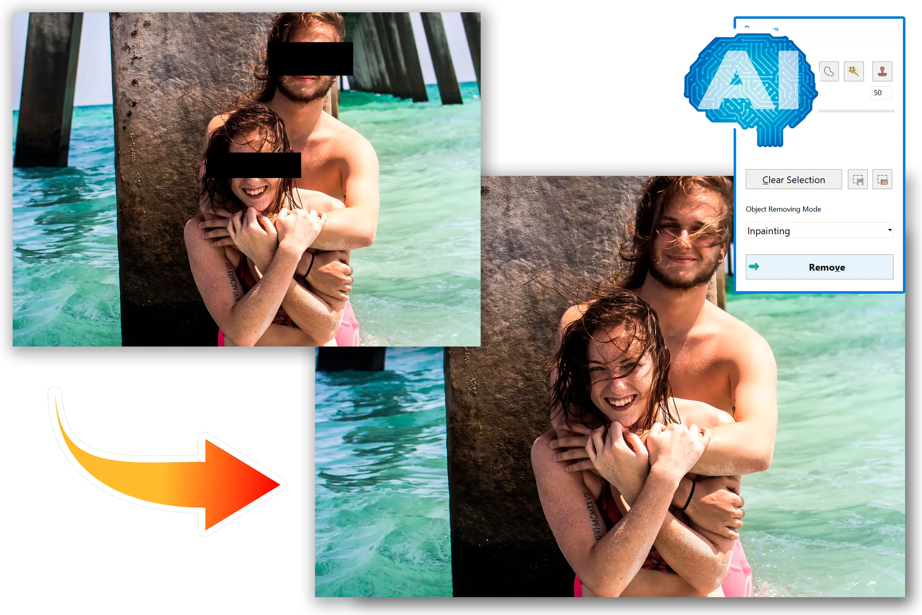 Supprimer le noircissement des photos et des captures d