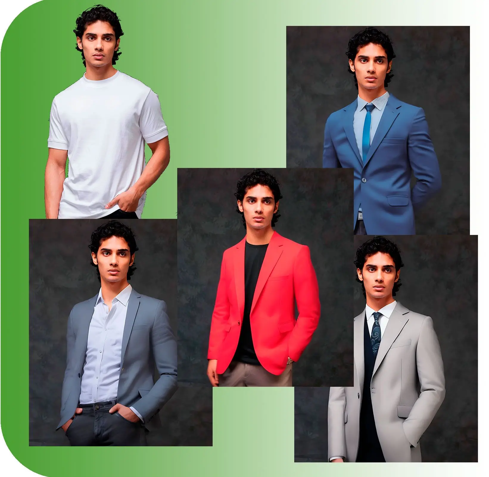 Changez les vêtements sur les photos.