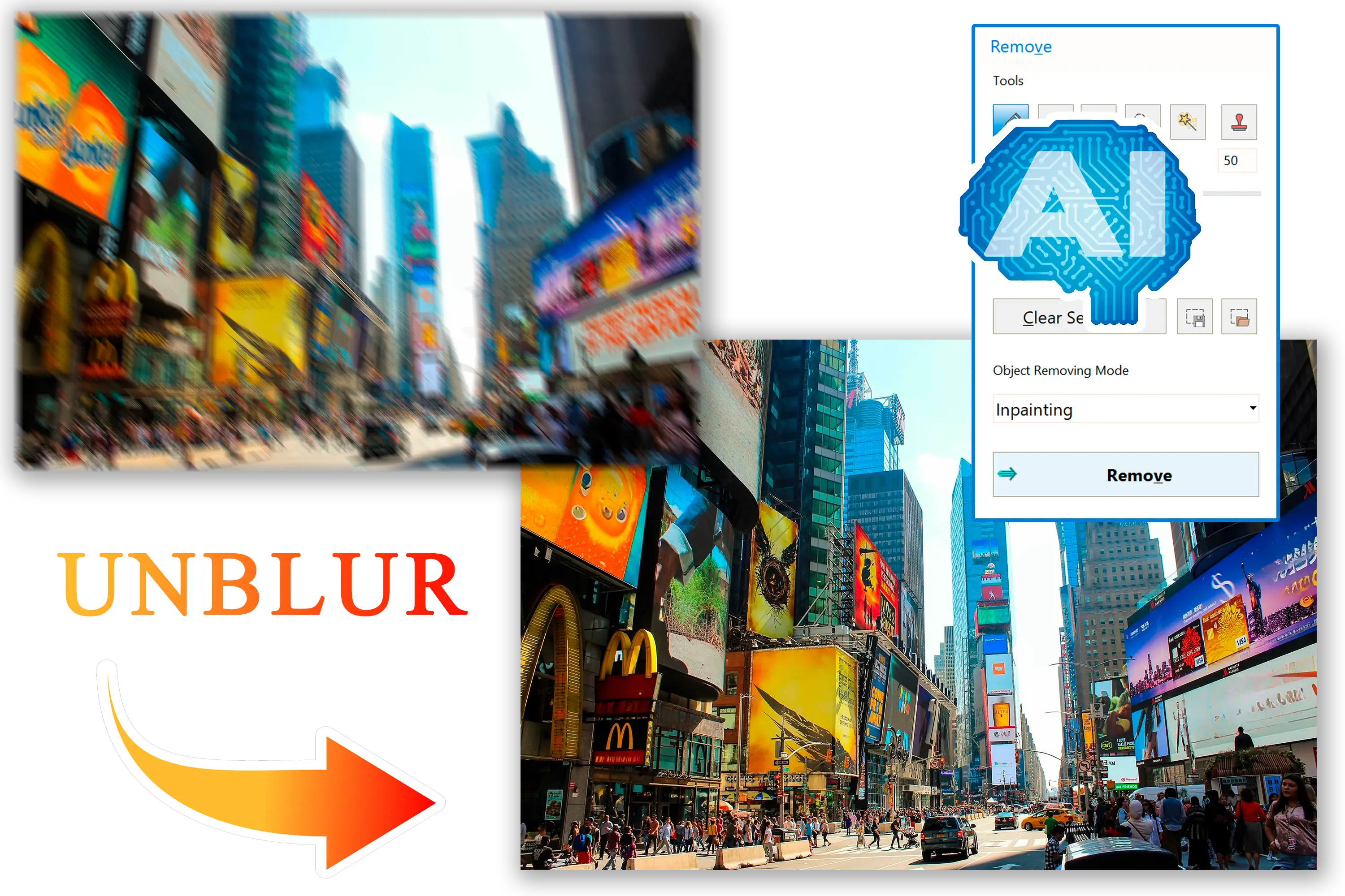 Améliorer, déflouter et restaurer des photos multiples par lot.