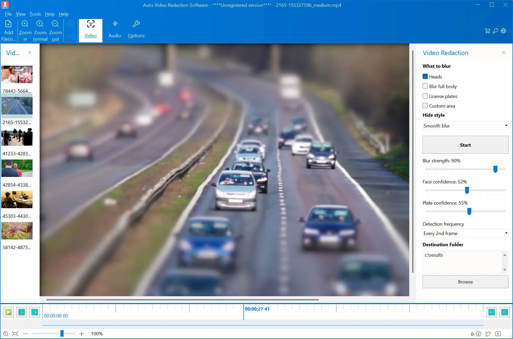 Auto Video Redaction Software Capture d