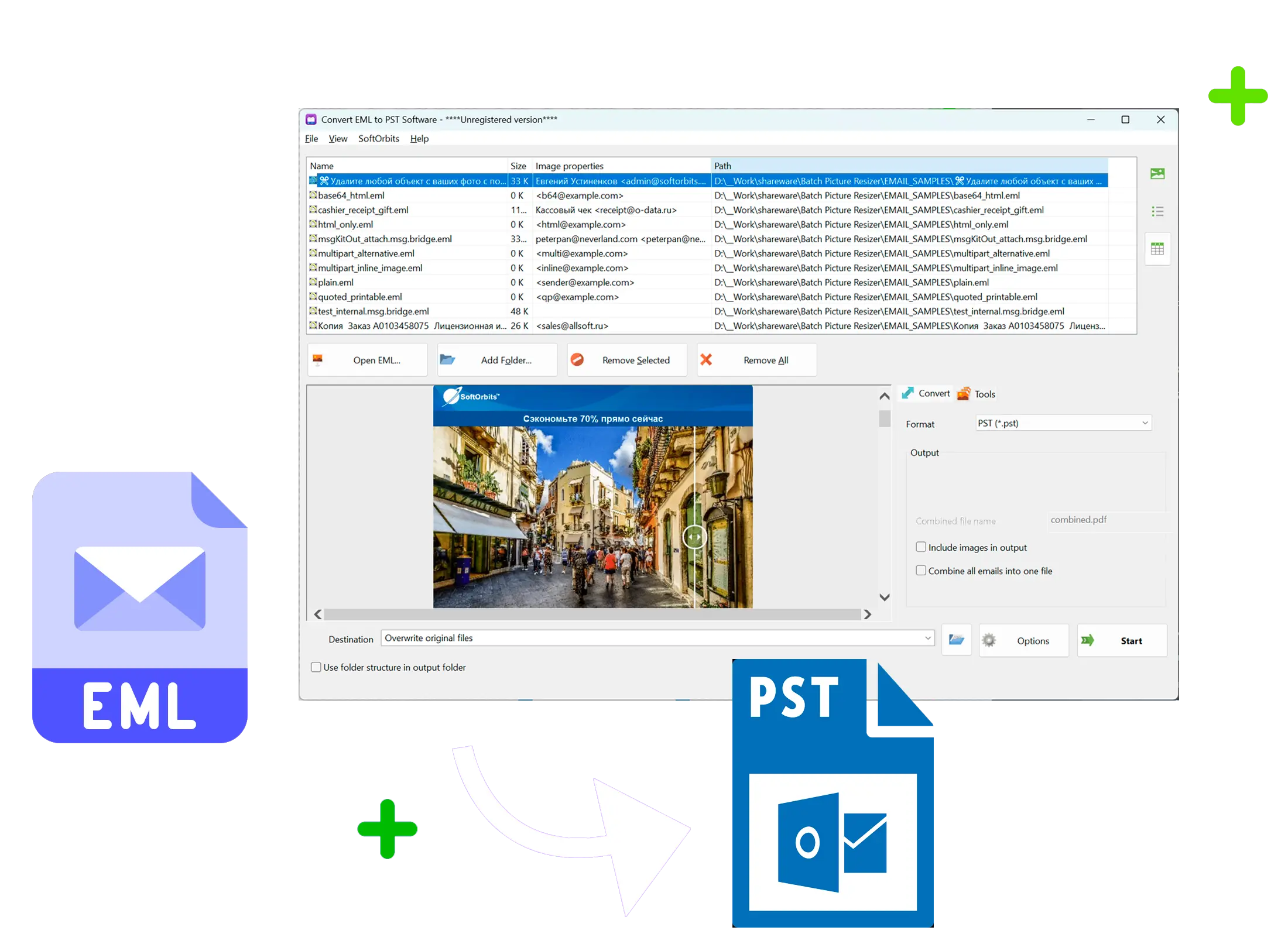 EML to PST Converter Software Capture d