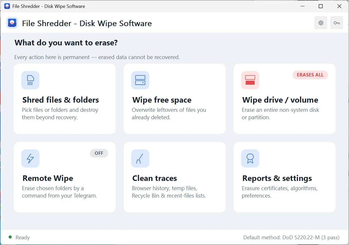 File Shredder - Disk Wipe Software Capture d