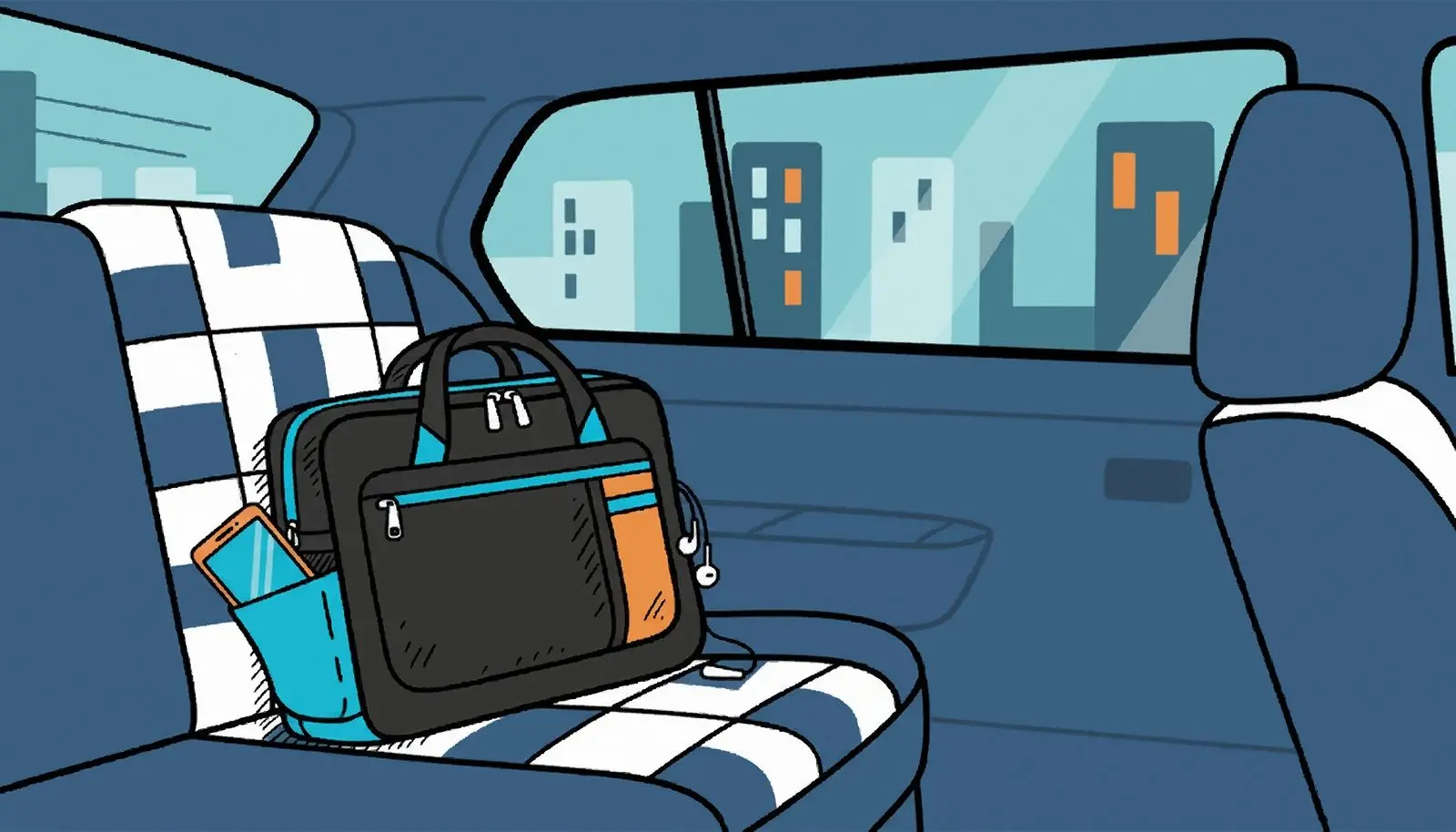 Oubli dans un taxi.