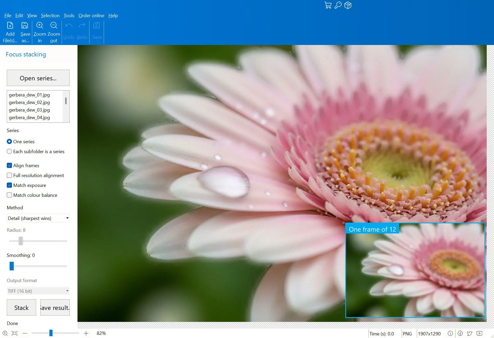 Focus Stacking Software Capture d