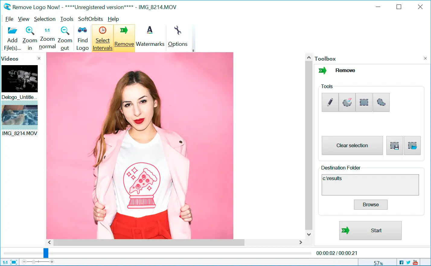 Remove Logo Now: Capture d