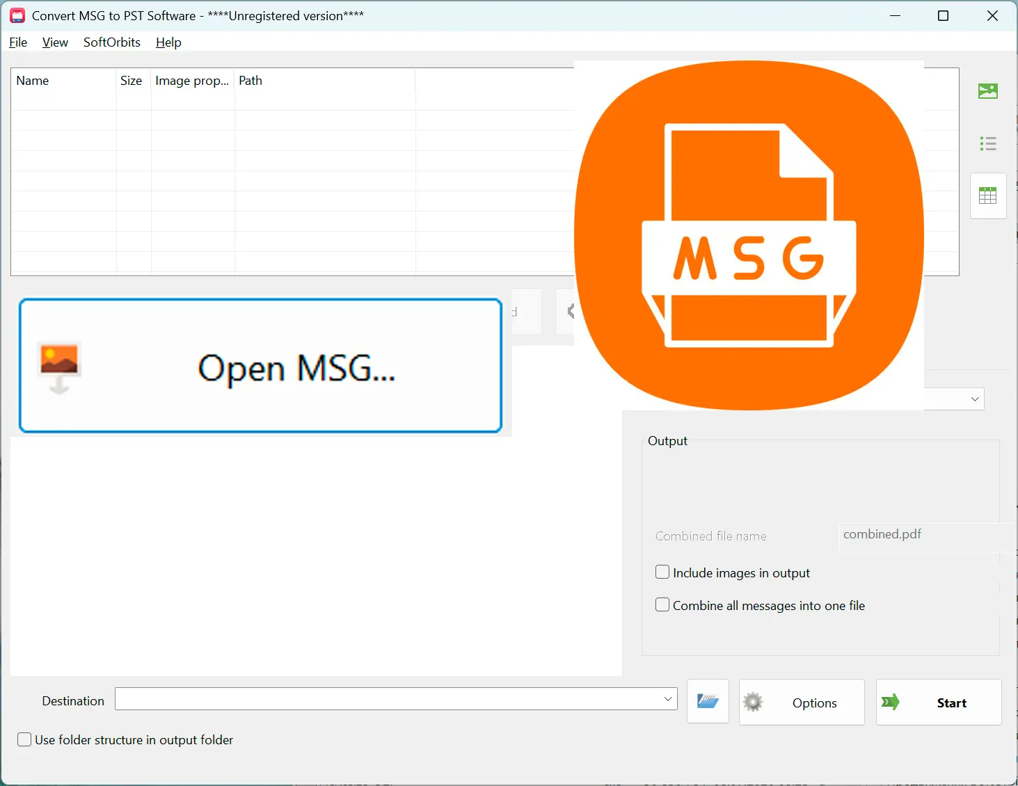 Ajouter vos fichiers MSG.