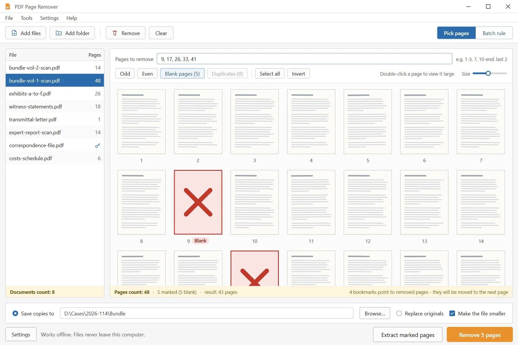 PDF Page Remover Capture d